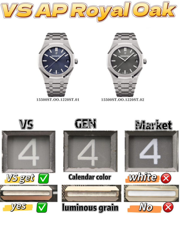 VS Factory Audemars Piguet Royal Oak 41mm 15500ST.OO.1220ST.01 Blue Dial