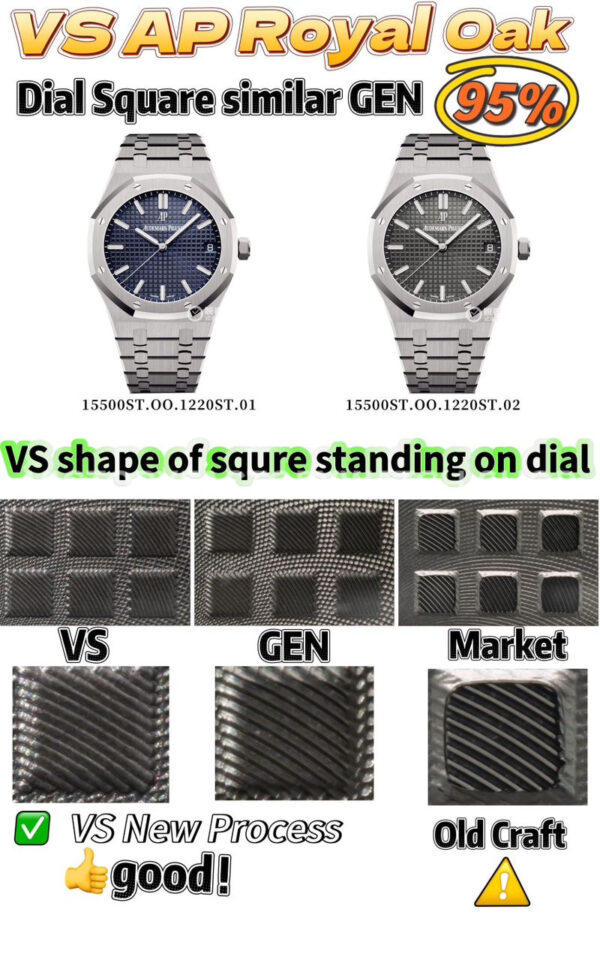 VS Factory Audemars Piguet Royal Oak Selfwinding 41mm 15500ST.OO.1220ST.02 Grey Dial (7) VS Factory Audemars Piguet Royal Oak Selfwinding 41mm 15500ST.OO.1220ST.02 Grey Dial