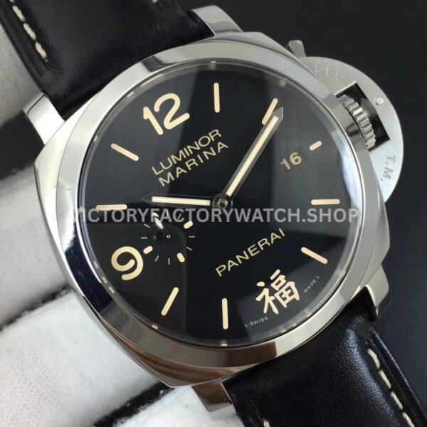 VS Factory Panerai Luminor 1950 3 Days Fu Pam00498 44mm Steel Leather Strap Black Dial