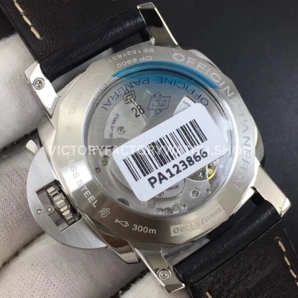 VS Factory Panerai Luminor 1950 3 Days Fu Pam00498 44mm Steel Leather Strap Black Dial