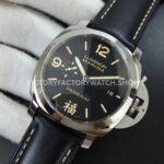 VS Factory Panerai Luminor 1950 3 Days Fu Pam00498 44mm Steel Leather Strap Black Dial