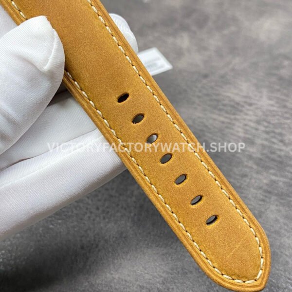 VS Factory Panerai Luminor 1950 3 Days GMT Pam00441 44mm Black Ceramic Leather Strap Black Dial