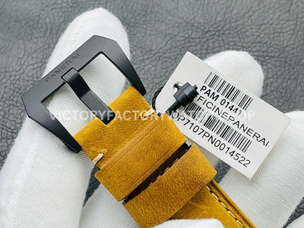 VS Factory Panerai Luminor 1950 3 Days GMT Pam01441 44mm Ceramic Leather Strap Black Dial