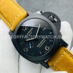 VS Factory Panerai Luminor 1950 3 Days GMT Pam01441 44mm Ceramic Leather Strap Black Dial