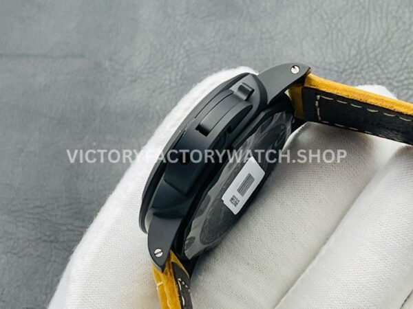 VS Factory Panerai Luminor 1950 3 Days GMT Pam01441 44mm Ceramic Leather Strap Black Dial