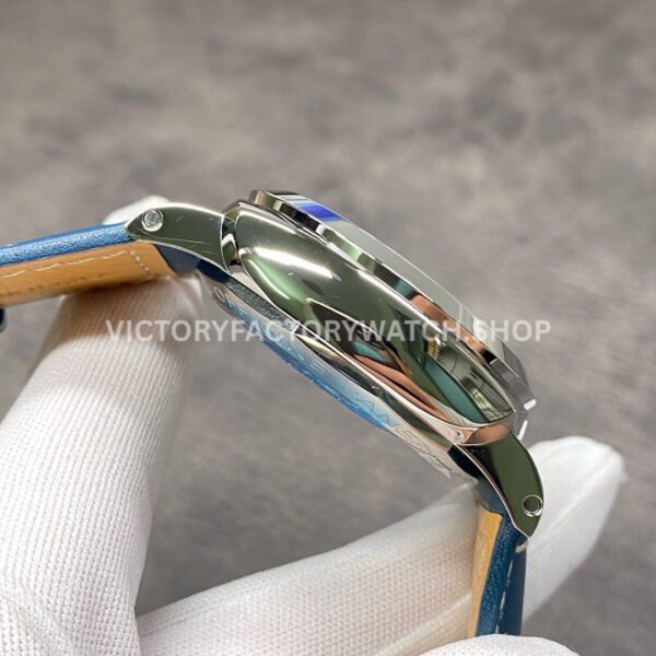 VS Factory Panerai Luminor 1950 3 Days GMT Pam00688 42mm Steel Leather Strap Blue Dial