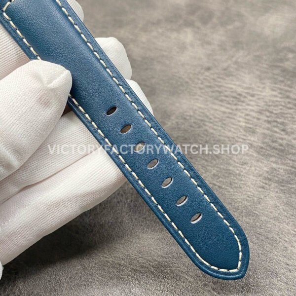 VS Factory Panerai Luminor 1950 3 Days GMT Pam00688 42mm Steel Leather Strap Blue Dial