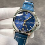 VS Factory Panerai Luminor 1950 3 Days GMT Pam00688 42mm Steel Leather Strap Blue Dial