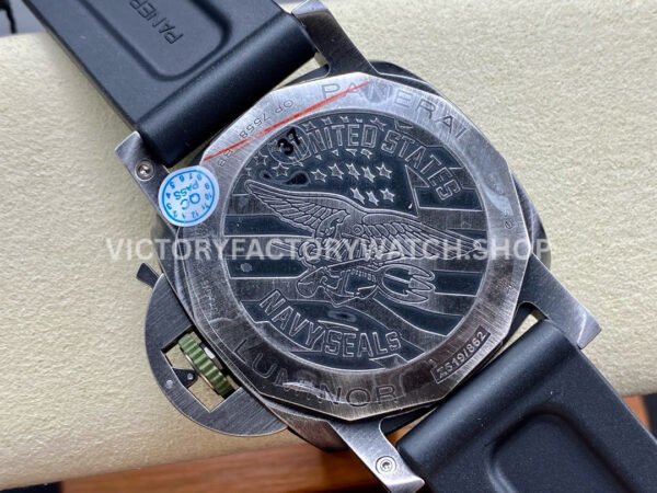 VS Factory Panerai Luminor 1950 Navy Seals Pam01412 44mm Steel Rubber Strap Grey Dial
