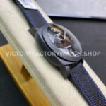 VS Factory Panerai Luminor Base GMT Pam01176 44mm Black Ceramic Black Canvas Strap Black Dial