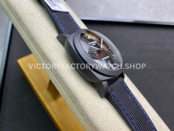 VS Factory Panerai Luminor Base GMT Pam01176 44mm Black Ceramic Black Canvas Strap Black Dial
