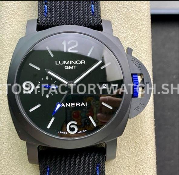 VS PAM01176 Panerai Base GMT black ceramic black dial