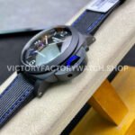 VS Factory Panerai Luminor Base GMT Pam01176 44mm Black Ceramic Black Canvas Strap Black Dial