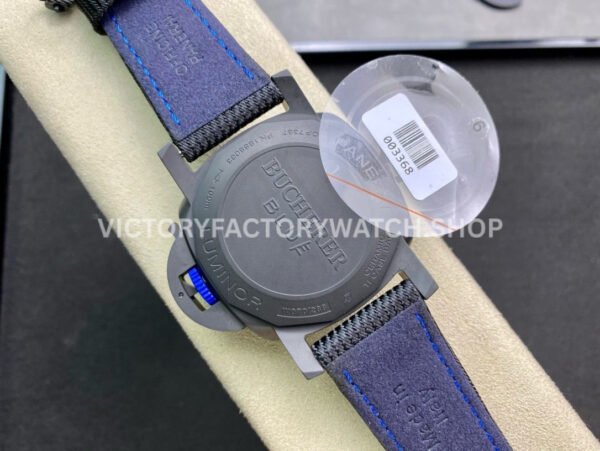 VS Factory Panerai Luminor Base GMT Pam01176 44mm Black Ceramic Black Canvas Strap Black Dial