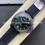 VS Factory Panerai Luminor Base GMT Pam01176 44mm Black Ceramic Black Canvas Strap Black Dial