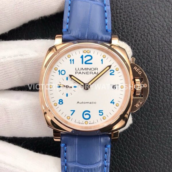 VS Factory Panerai Luminor Due PAM 00756 38mm Rose Gold Leather Strap Champagne Dial (8) VS PAM00756 Panerai Luminor Due champagne dial rose gold