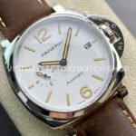 VS Factory Panerai Luminor Due Pam01046 42mm Steel Leather strap White Dial