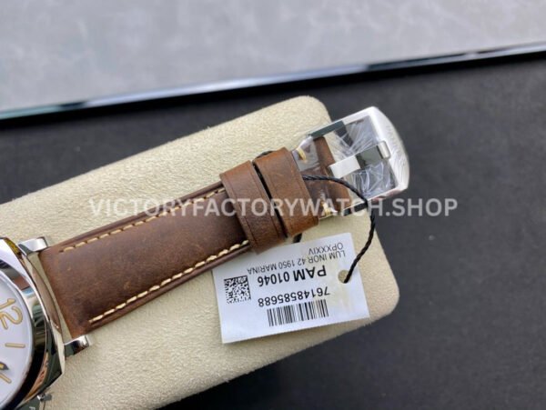 VS Factory Panerai Luminor Due Pam01046 42mm Steel Leather strap White Dial