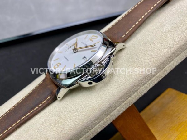 VS Factory Panerai Luminor Due Pam01046 42mm Steel Leather strap White Dial