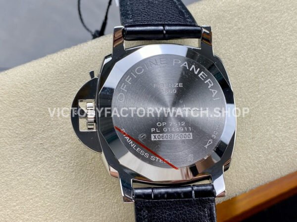 VS Factory Panerai Luminor Due Pam01250 42mm Steel Leather Strap Black Dial