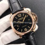 VS Factory Panerai Luminor Due Pam00908 38mm Rose Gold Black Leather Strap Black Dial