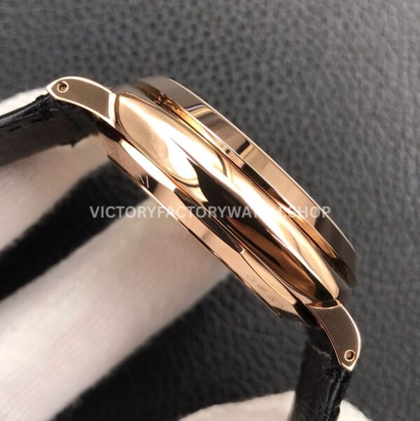 VS Factory Panerai Luminor Due Pam00908 38mm Rose Gold Black Leather Strap Black Dial