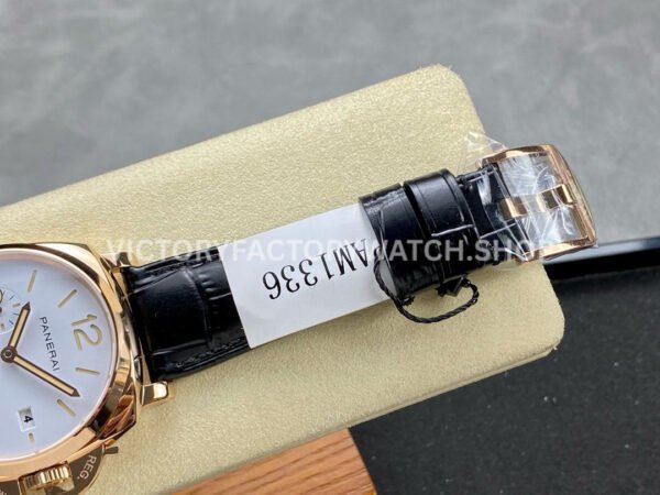 VS Factory Panerai Luminor Due Pam01336 42mm Rose Gold Leather Strap White Dial