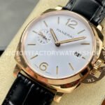VS Factory Panerai Luminor Due Pam01336 42mm Rose Gold Leather Strap White Dial