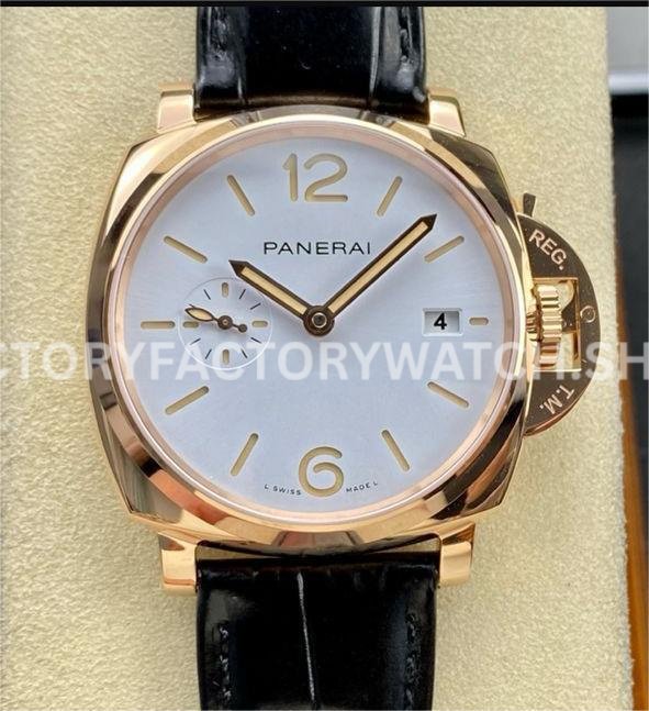 VS PAM01336 Panerai Luminor Due white dial rose gold