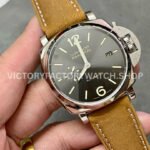 VS Factory Panerai Luminor Due Pam00904 42mm Steel Leather Strap Grey Dial