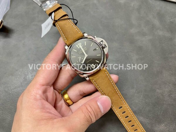 VS Factory Panerai Luminor Due Pam00904 42mm Steel Leather Strap Grey Dial