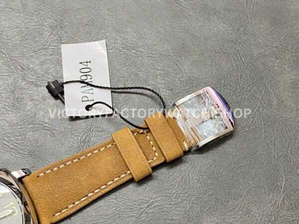 VS Factory Panerai Luminor Due Pam00904 42mm Steel Leather Strap Grey Dial