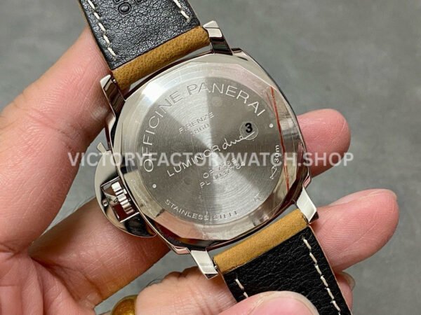 VS Factory Panerai Luminor Due Pam00904 42mm Steel Leather Strap Grey Dial