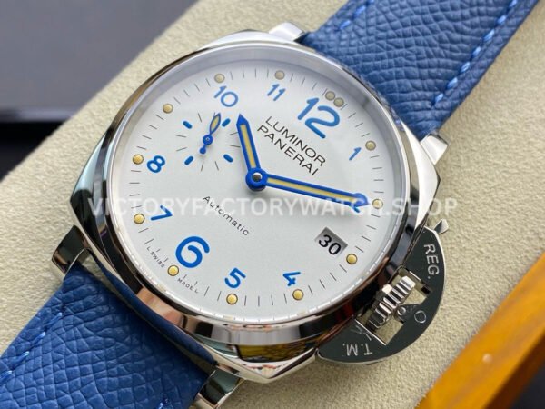 VS Factory Panerai Luminor Due Pam00906 42mm Steel Leather Strap White Dial