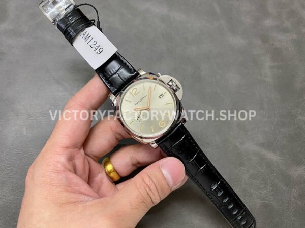 VS Factory Panerai Luminor Due Pam01249 42mm Steel Leather Strap Champagne Dial