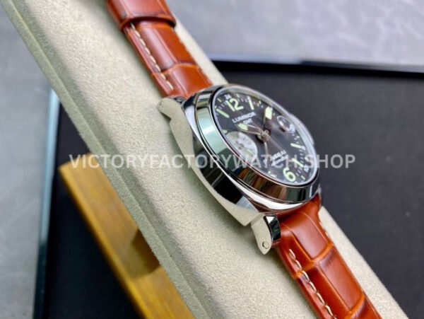 VS Factory Panerai Luminor GMT Pam00088 44mm Steel Leather Strap Black Dial