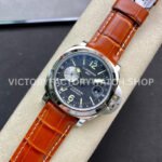 VS Factory Panerai Luminor GMT Pam00088 44mm Steel Leather Strap Black Dial