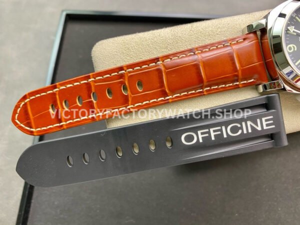 VS Factory Panerai Luminor GMT Pam00088 44mm Steel Leather Strap Black Dial