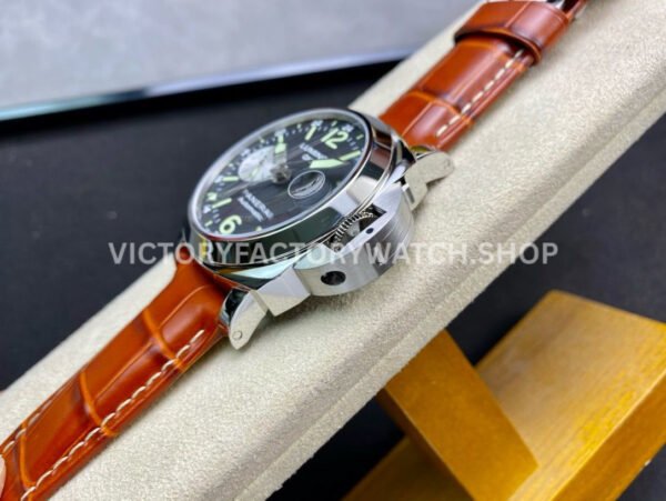 VS Factory Panerai Luminor GMT Pam00088 44mm Steel Leather Strap Black Dial