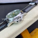 VS Factory Panerai Luminor GMT PAM 01056 44mm Steel Leather strap Green Dial (2) VS Factory Panerai Luminor GMT Pam01056 44mm Steel Leather strap Green Dial