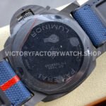 VS Factory Panerai Luminor Luna Rossa Pam01529 44mm Carbon Fiber Rubber Strap Blue Dial