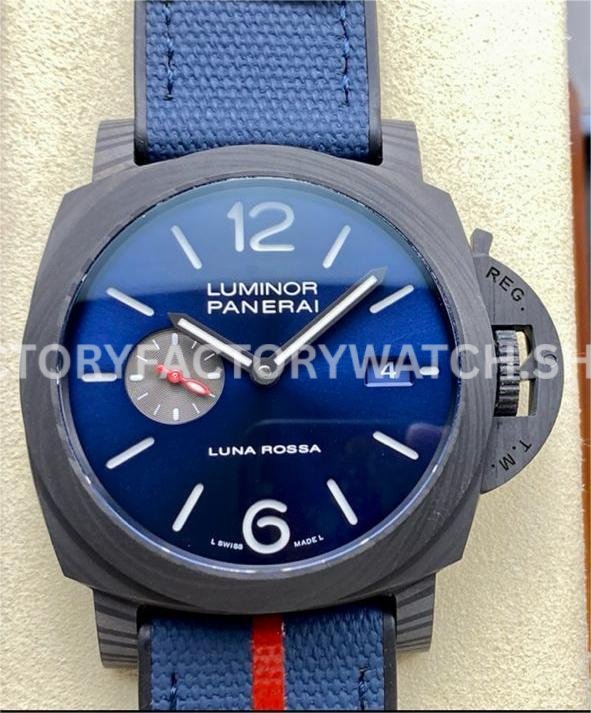 VS PAM01529 Panerai Luna Rossa blue dial carbon fiber