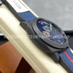 VS Factory Panerai Luminor Luna Rossa Pam01529 44mm Carbon Fiber Rubber Strap Blue Dial