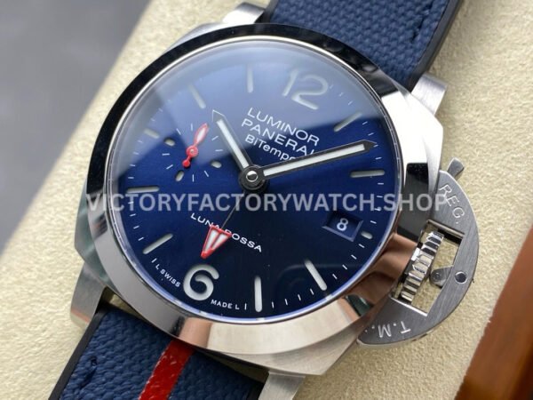 VS Factory Panerai Luminor Luna Rossa Pam01404 40mm Steel Rubber Strap Blue Dial