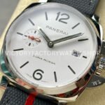 VS Factory Panerai Luminor Luna Rossa Pam1381 42mm Steel Rubber Strap White Dial