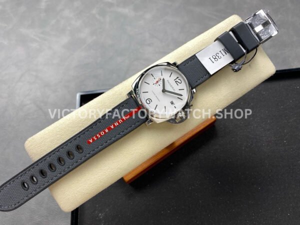 VS Factory Panerai Luminor Luna Rossa Pam1381 42mm Steel Rubber Strap White Dial
