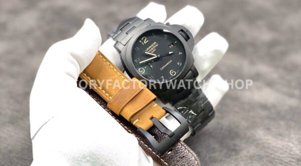 VS Factory Panerai Luminor Marina 1950 3 Days GMT Pam00438 44mm Full Black Ceramic Black Dial