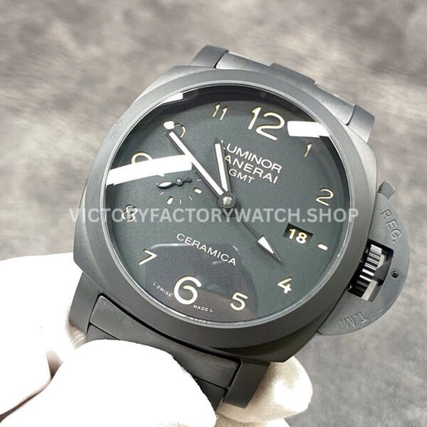 VS Factory Panerai Luminor Marina 1950 3 Days GMT Pam00438 44mm Full Black Ceramic Black Dial