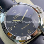 VS Factory Panerai Luminor Marina 1950 3 Days Pam00359 44mm Steel Leather Strap Black Dial