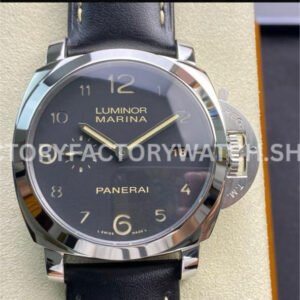VS Factory Panerai Luminor Marina 1950 3 Days PAM 00359 44mm Steel Leather Strap Black Dial (8) VS PAM00359 Panerai Luminor Marina 1950 black dial 44mm